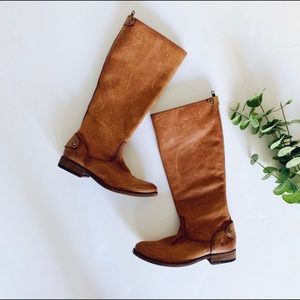 MAKE OFFER Frye Melissa Back Zipper Leather Boots